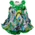 Little Girls Green Colorful Crinkling Chiffon Swing Dress 24M-6 - SophiasStyle.com